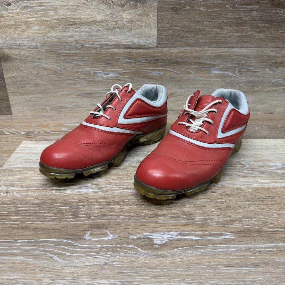 Footjoy LoPro Collection Burgundy Red Oxford Tie Golf Shoe Women's Size 8